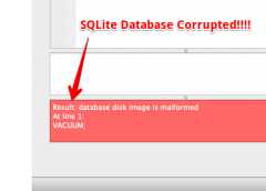 SQLite – Fix for “Result: database disk image is malformed”